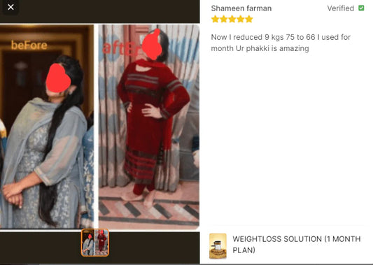 Weightlose Solution Herbal Weight Lose Powder | 1 Month Plan